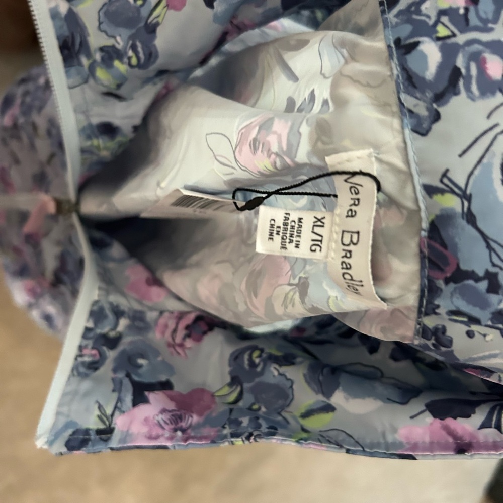 Vera Bradley Blue and Pink wind Jacket with Floral Design - Picture 3 of 4